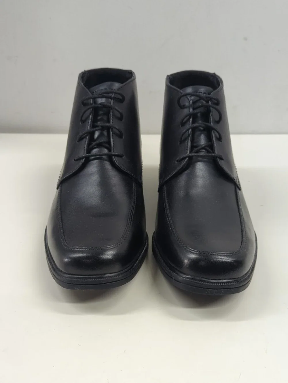 New Rockport Men's Taylor Chukka Black Leather Lace Up Waterproof Boots Size 11